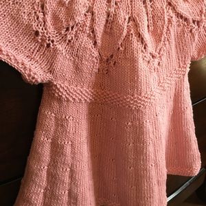 Hand knitted baby girl dress